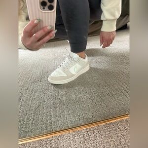 Women's White and Cream Nike Dunks